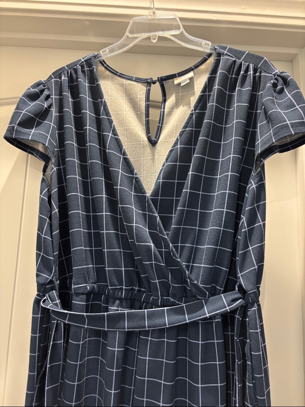 LuLaRoe Karen Jumpsuit 2XL Blue White Flattering - Picture 9 of 9